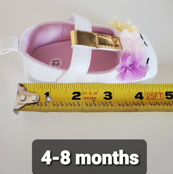 Baby Girl Unicorn Crib Shoes With Headband ๐ฆ - Picture 3 of 6